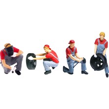 Dynwave Reçine 1/64 Tiny Insanlar Kum Masa Dekorasyon Araba Modeli Figürinler Dekorasyon Kırmızı B (Yurt Dışından)