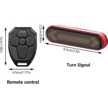 Chronus Bisiklet Lambası, Bisiklet Arka Lambası Binme Bisiklet Kuyruk Lambası Kablosuz Uzaktan Kumanda LED Döngü Dönüş Sinyali LED Işık (Kırmızı) (Yurt Dışından)