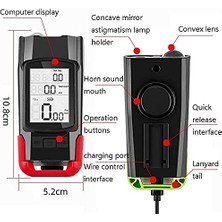 Chronus Bisiklet Işık Seti, Çok Fonksiyonlu 4 Aydınlatma Modu, Süper Parlak USB Şarj Edilebilir Su Geçirmez Bisiklet Işıkları Ön ve Arka (Siyah) (Yurt Dışından)