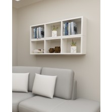 Dekormer Design Kitaplık Yan Duvar Rafı Ikili Takım