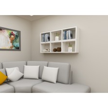 Dekormer Design Kitaplık Yan Duvar Rafı Ikili Takım
