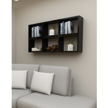 Dekormer Design Kitaplık Yan Duvar Rafı Ikili Takım