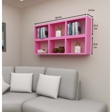 Dekormer Design Kitaplık Yan Duvar Rafı Ikili Takım