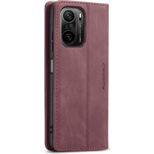 Lnobern Xiaomi Redmi K40 Pro ile Uyumlu Retro Cüzdan Cep Telefonu Ayaklıklı Kılıfı (Yurt Dışından)