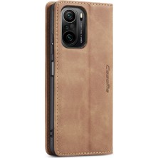 Lnobern Xiaomi Redmi K40 Pro ile Uyumlu Retro Cüzdan Cep Telefonu Ayaklıklı Kılıfı (Yurt Dışından)