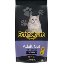 Econature Gurme Renkli Taneli Yetişkin Kedi Maması 15 kg