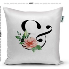 Sakallı Home Sakallı Kırlent Harfli Dekoratif Kırlent Kılıfı