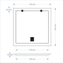 Pond Makine Dairesi Kapağı 80X80 Cm-Betona Geçme