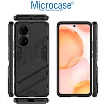 Microcase Huawei P50 Pro Matrix Serisi Armor Standlı Perfect Koruma Kılıf -Siyah