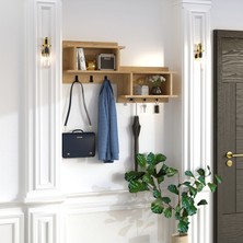Decormet Motif Askılı Raf Safir Meşe