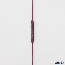 Winex Akg Type-C Mikrofonlu Kablolu Kulaklık Bordo