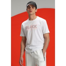 Lufian Tow Modern Grafik T-Shirt Beyaz