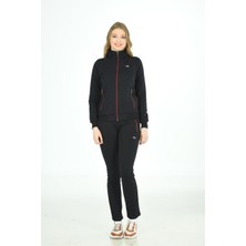 GOLDOREMİ FM 201804 Kadın Pamuklu Kapüşonlu Rahat Kesim Önden Fermuarlı Eşofman Takımı