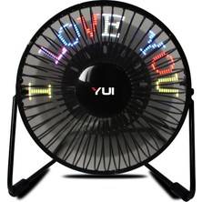 Yui UF240 Lazer Yazı Yansıtıcılı Mini Vantilatör Fan(Yui Türkiye Garantili)
