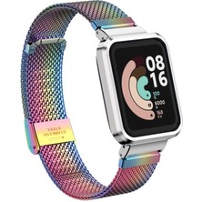 Xiaomi Mi Watch Lite Kasa Korumalı Çerçeve Tasarım Ayarlanabilir Metal Hasır Kordon