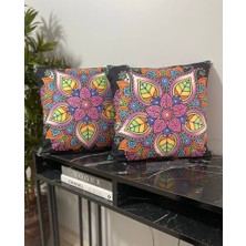 Palmia Home Etnik Desenli Dekoratif 2'li Kırlent Kılıfı Seti