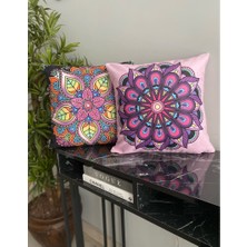 Palmia Home Etnik Desenli Dekoratif 2'li Kombin Kırlent Kılıfı