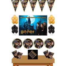 Harry Potter Parti Süsleri 16 Kişilik  70X100 cm Afişli Harry Potter Doğum Günü Seti