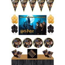 Parti Furyası Harry Potter Parti Süsleri 16 Kişilik  50X70 cm Afişli Masa Etekli Harry Potter Doğum Günü Seti