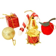 Pazariz 6 Parça Karışık Yılbaşı Çam Ağacı Süsleri