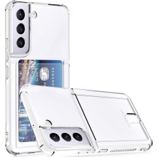 Coverzone Samsung Galaxy S22 Plus Ile Uyumlu Transparent Pulisic Kartlıklı Antişok Kılıf Şeffaf