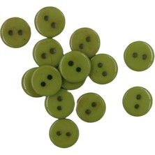 Hobi Reyon 10 Adet 10 mm Yuvarlak Düğme (Fıstık Yeşili)