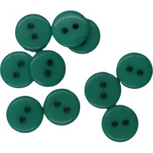 Hobi Reyon 10 Adet 10 mm Yuvarlak Düğme (Su Yeşili)