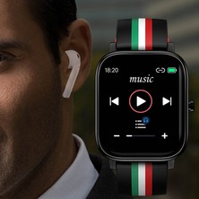 Xhang Bluetooth Çağrı Cevap Akıllı Saatler (Siyah) (Yurt Dışından)