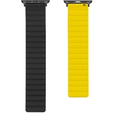 Fogy Apple Watch 5 44MM Parçalı Çizgili Tasarım Ayarlanabilir Mıknatıslı Kordon
