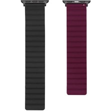 Fogy Apple Watch 6 40MM Parçalı Çizgili Tasarım Ayarlanabilir Mıknatıslı Kordon