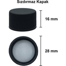 Afracam 28 Pp / 28 mm Siyah Sızdırmaz Plastik Kapak 25 Adet