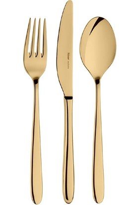 Hisar Side Titanyum Gold 18 Parça Çelik Çatal Kaşık Bıçak Seti