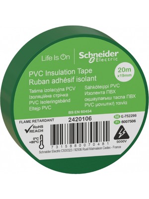 Yeşil Schneider Izole Bant (Elektrik Bandı) 20 Metre
