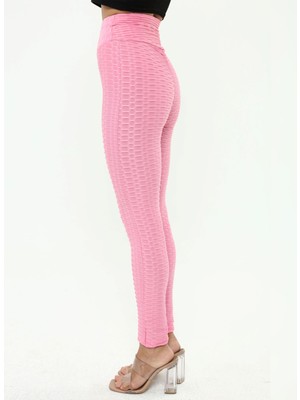 Nyc Brazil Tayt Arkası Büzgülü Pembe