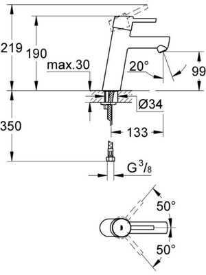 Grohe Concetto Single Tek Kumandalı Lavabo Bataryası