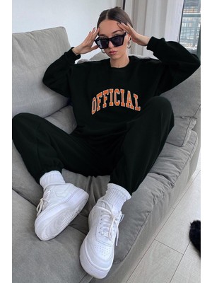 Madmext Mad Girls Siyah Eşofman Takım MG944