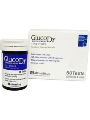 Gluco Dr şeker öl-çüm Aleti Stribi 2kutu:100 Adet