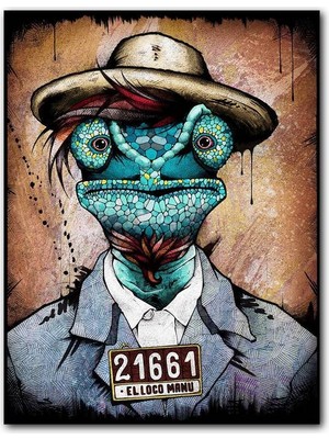 Cakatablo Ahşap Tablo Ilütirasyon Olağan Şüpeli Bukelemum Görseli (25X35 cm Boyut)