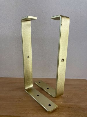 2 Li Raf Ayağı 15 cm Derinliğinde Raflara Uygun Raf Ayağı - Gold