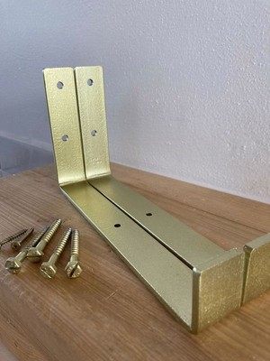 2 Li Raf Ayağı 40 cm Derinliğinde Raflara Uygun Raf Ayağı - Gold