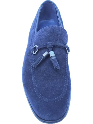 Marcomen Lacivert Deri Klasik Loafer Erkek Ayakkabı - 152-13133