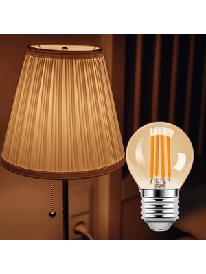 Ucuz Geldi 4 Watt Mini Top Ampul LED Filament G45 Amber Cam Rustik Ampul E27 Duy 1800K Amber Işık Rengi 3 Adet