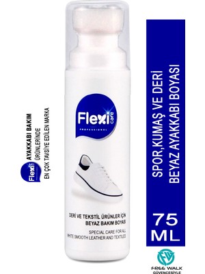 Flexi Care Spor Beyaz Deri ve Kumaş Ayakkabı Boyası 75 Ml. + Ayakkabı & Çanta Koku Topu(Blinksport)