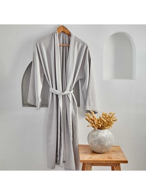 Karaca Home 4 Element Taş %100 Pamuk Kimono Sabahlık S/M Hava