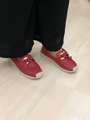 Kafkaslar Yeni Trend Zincirli Fiyonklu Delikli Yazlık Spor Babet Ayakkabı