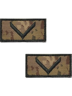 Şafak Askeri Malzeme  Onbaşı Tişört Rütbesi 2 Adet ( Kara Kuvvetleri Yeni Kamuflaj )