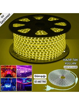 Strip Light Hortum LED Günışığı Dış Mekan 3 Çip 220V 10MT