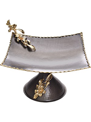 Decorium 20 cm Ayaklı Kare Kase Nature