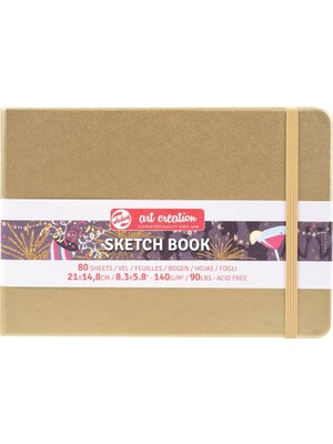 Talens Art Creation Sketchbook White Gold 21X15CM 140GR 80 Yaprak