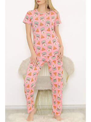 Modaymış Baskılı Pijama Takımı Pembedesenli - 9085.1287.